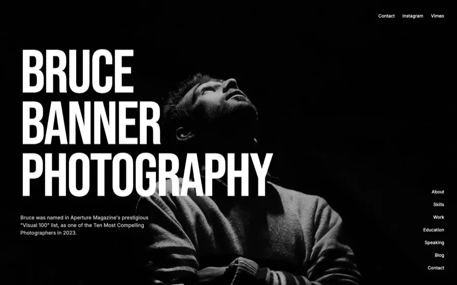 Bruce Banner, running on WordPress after the conversion